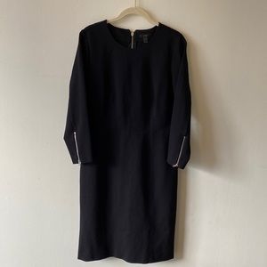 J Crew Black Ponte Dress